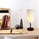 preview thumbnail 8 of 7, Cedar Hill 17 in.Table Lamp with USB Port and round fabric shade
