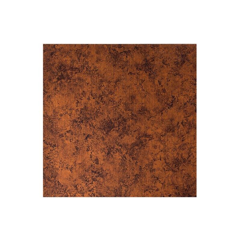 FASÄDE Flat Decorative Vinyl 2ft x 2ft Lay in Ceiling Panel in Moonstone Copper (5 Pack) - 12in x 12in Sample - Moonstone Copper