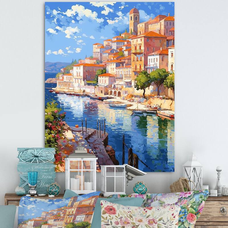 Designart "Beautiful Scenery In Italy III" Italy Wall Art