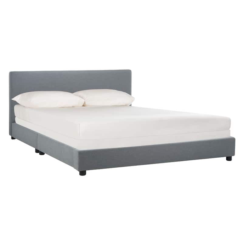 SAFAVIEH Thereze Linen Upholstered Platform Bed