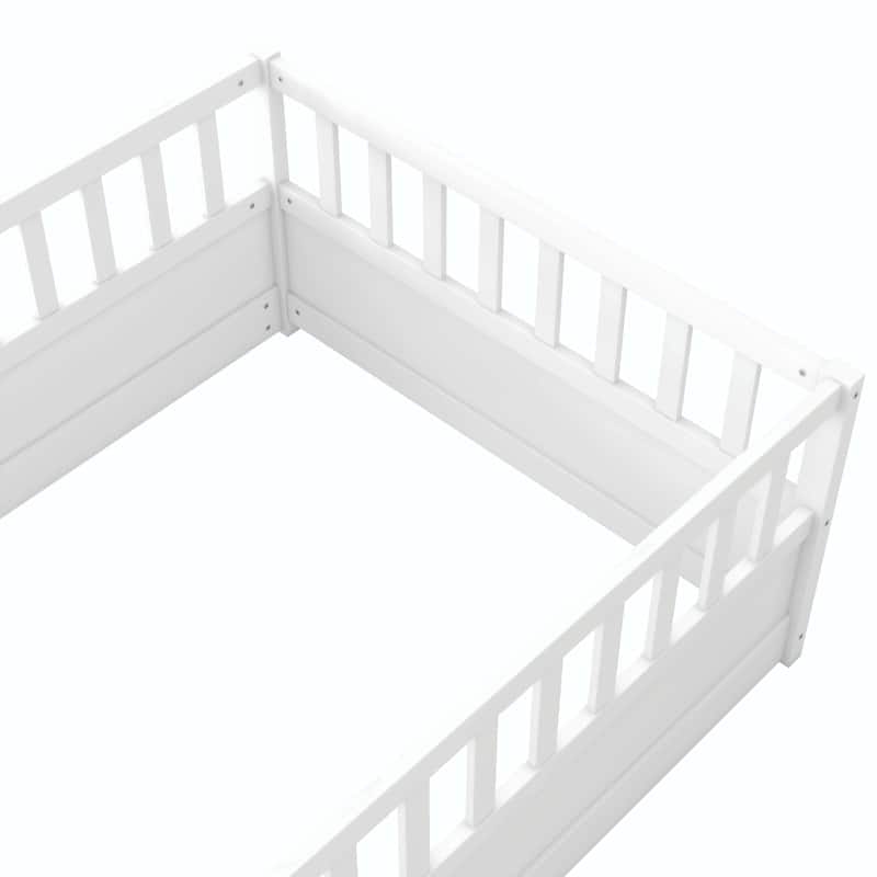 Montessori wooden children's floor bed without Support slat