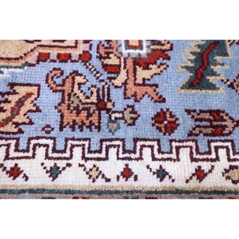 ECARPETGALLERY Hand-knotted Serapi Heritage Light Blue Wool Rug - 7'11 x 9'10