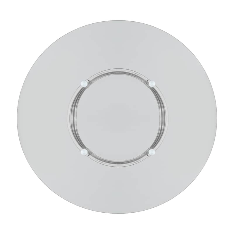 Nova Round Glass Top Vortex Iron Base Counter Height Table by iNSPIRE Q Bold