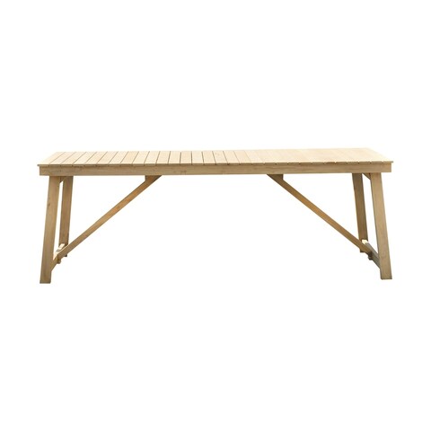 Amazonia Brown Rectangular Teak Wood Outdoor Dining Table - 78 in. L x 39 in. W x 30 in. H