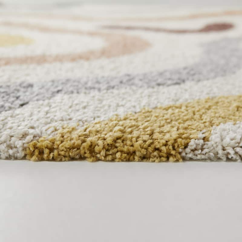 Duret Abstract Lines Contemporary Shag Area Rug