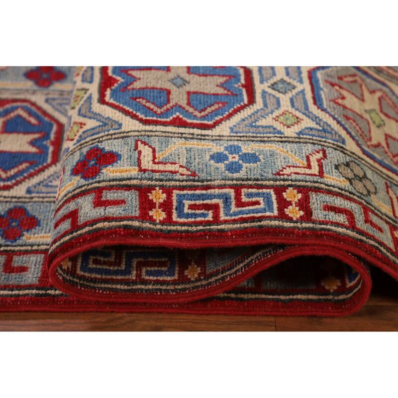 Red Kazak Oriental Area Rug Handmade Wool Carpet - 8'5"x 11'5"