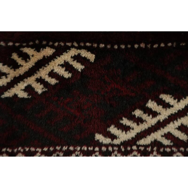 Hand Knotted Oriental 100% Wool Carpet Traditional All-Over Red Turkoman Area Rug - 12' 1'' X 7' 0''