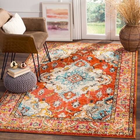 SAFAVIEH Monaco Lillie Boho Medallion Distressed Area Rug