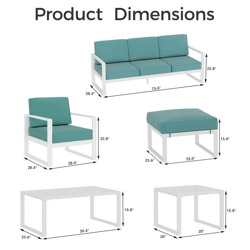 Royalcraft 7-Piece Aluminum Patio Conversation Set