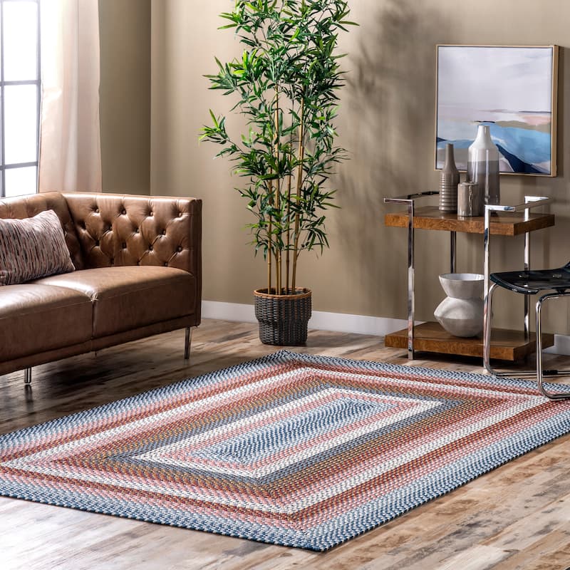 Nuloom Gwyneth Braided Borders Indoor/Outdoor Area Rug