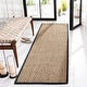 preview thumbnail 13 of 169, SAFAVIEH Natural Fiber Marina Basketweave Seagrass Rug 2'6" x 10' Runner - Natural/Black