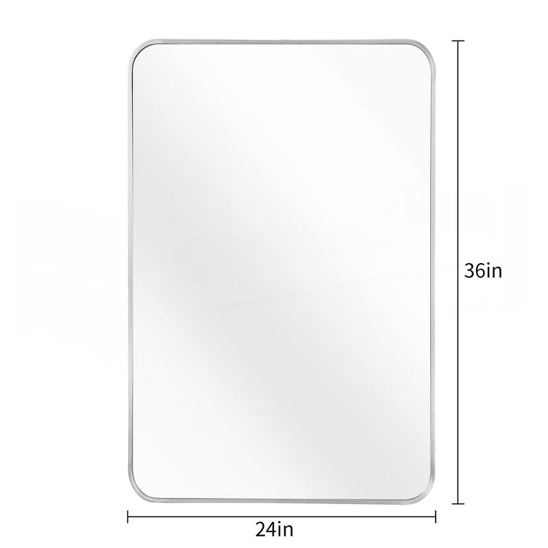 24x36 Inch Metal Framed Rectangular Bathrrom Mirror