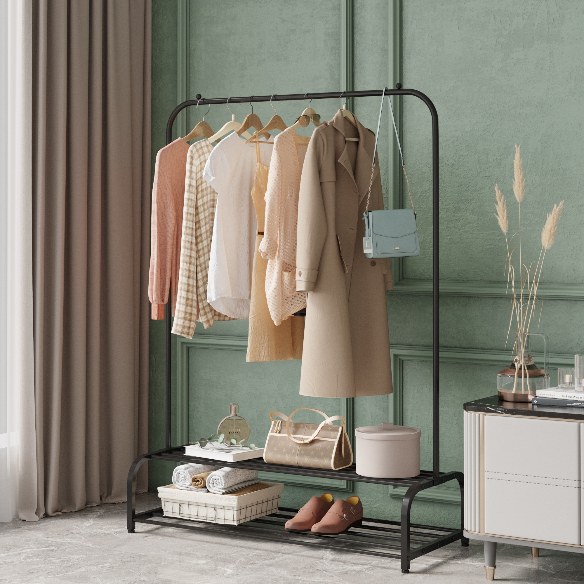 Stand up sales clothes rack