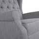 preview thumbnail 9 of 17, Dobles Fabric Tufted Wingback Rocking Chair by Christopher Knight Home