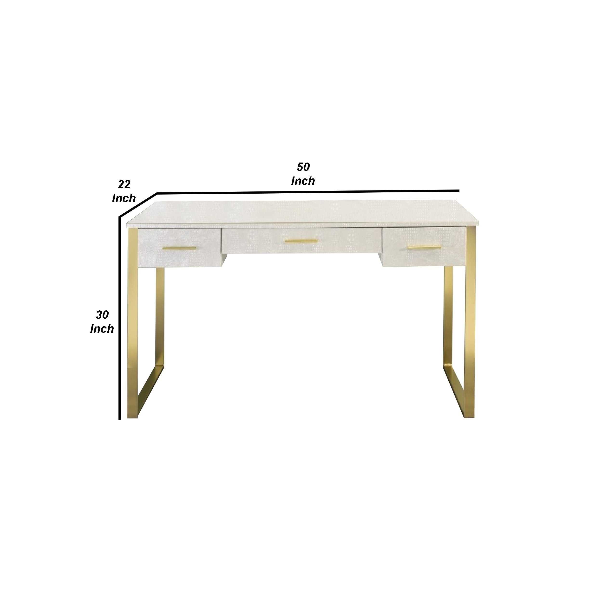 50 inch sales white desk