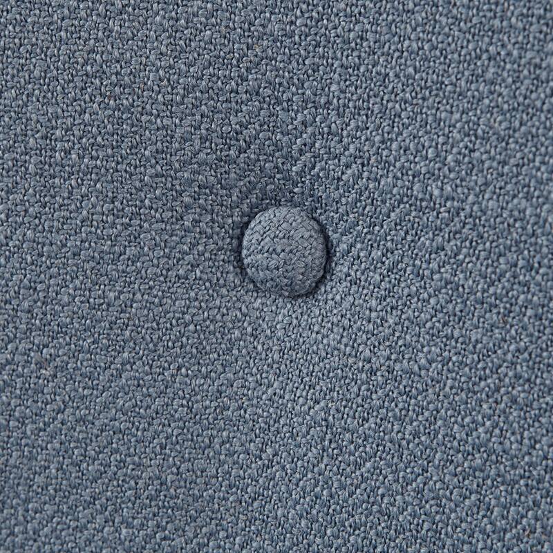 Roomfitters 360 Degree Swivel Accent Chair, Button Tufted Back Armchair, Upholstered Transition Lounge Seating, Blue