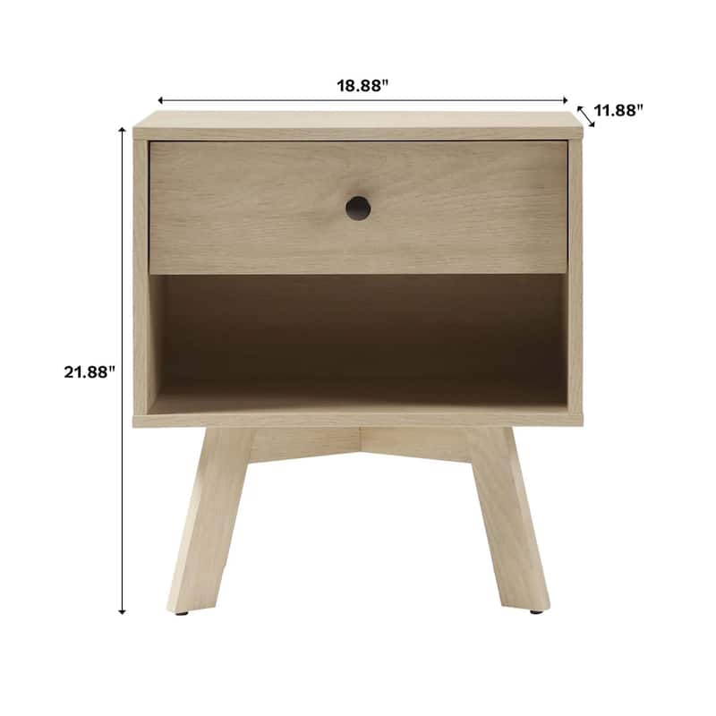 Middlebrook Designs Mid-Century Solid Wood Nightstand