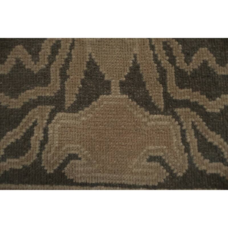 Hand Knotted Oriental 100% Wool Carpet Traditional All-Over Brown Ziegler Area Rug - 14' 9'' X 9' 11''