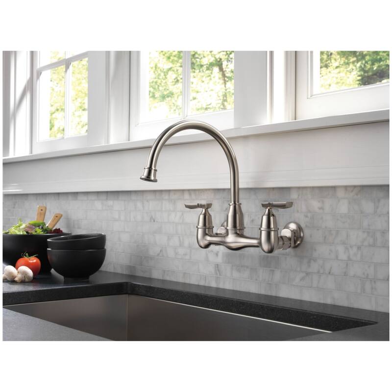 Delta 22722LF Corin 1.8 GPM Wall Mounted Widespread Bridge Kitchen