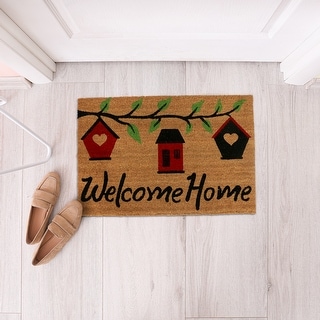 George Towne Living-OVERSIZED-24x36 Outdoor Coir Mat-Welcome Bird Cage - 24x36