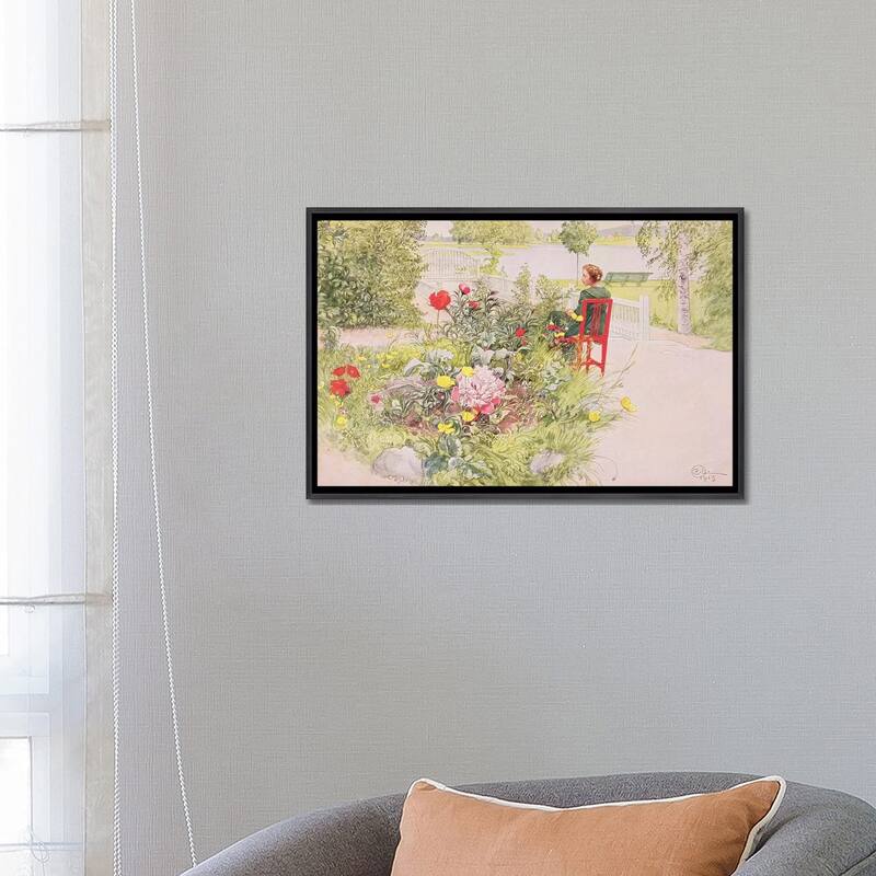 iCanvas "Summer in Sundborn, 1913, from a commercially printed portfolio, published in 1939" by Carl Larsson Framed