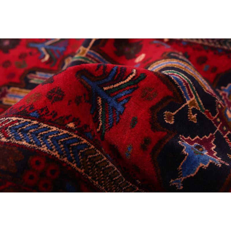 ECARPETGALLERY Hand-knotted Teimani Red Wool Rug - 4'2 x 6'4