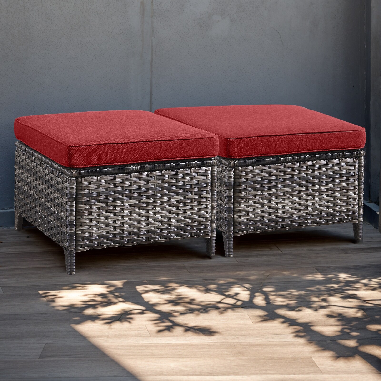 Outdoor armchair sales with ottoman