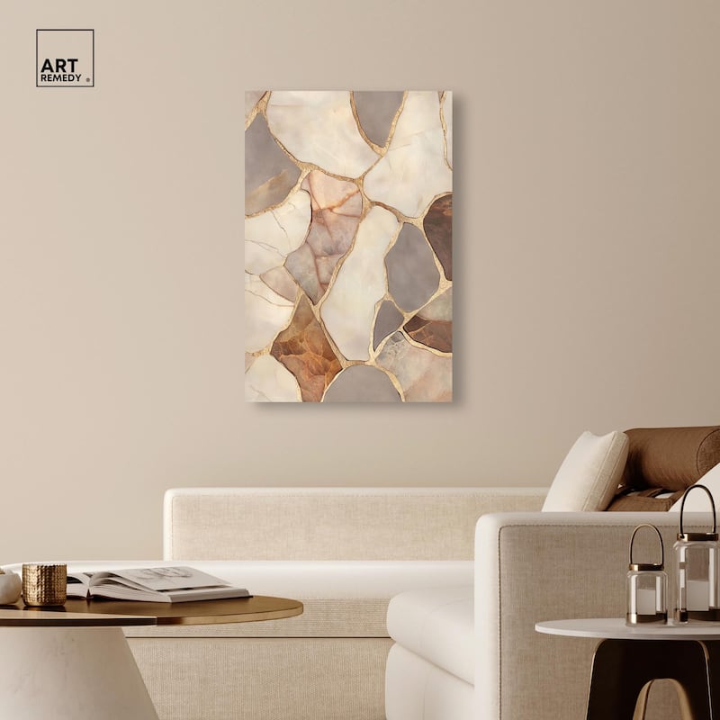 Textured Earthy Tones III Canvas by Art Remedy, Gallery Wrapped