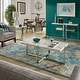 preview thumbnail 1 of 21, Azel Marble-top Chrome Framed Coffee Table or Table Set by iNSPIRE Q Modern