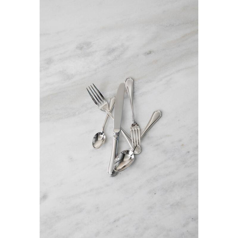 Fortessa Medici 18/10 Stainless Steel, 5PC Flatware Set (Service for 1), Silver - 5 Piece Set
