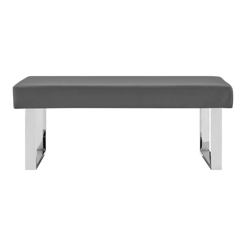 Strick & Bolton Natalia Faux Leather 48" Entryway Dining Bench