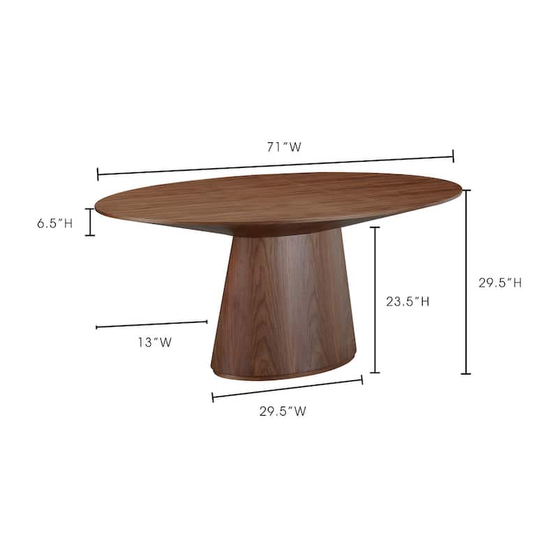 Aurelle Home Modern Pedestal Kitchen Dining Table