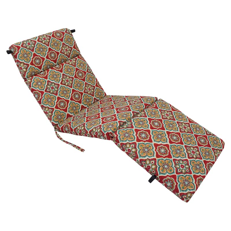 72-inch by 24-inch Outdoor Chaise Lounge Cushion - 72" x 24" - Adonis Jewel