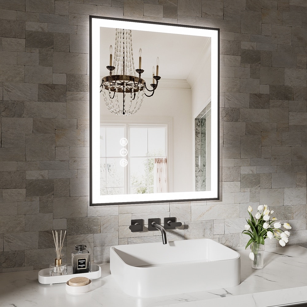 24x32 Inch Frameless LED Bathroom Mirror,Smart Mirror