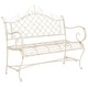 preview thumbnail 7 of 29, SAFAVIEH Outdoor Living Abner Wrought Iron 46-inch Garden Bench. - 45.8" W x 20" L x 40" H