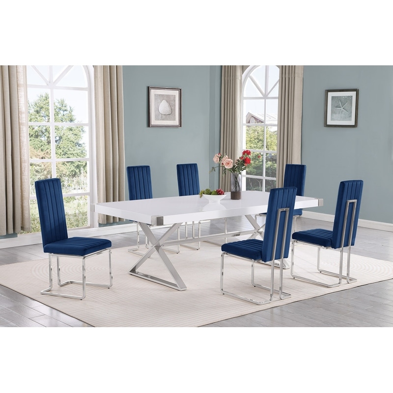 Best Quality Furniture D442/3-SC340-7 Dining Set with 94