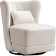 preview thumbnail 5 of 3, Modern Armless Chair, 360° Swivel Lounge Chair with Back Pillow, for Living Room Bedroom