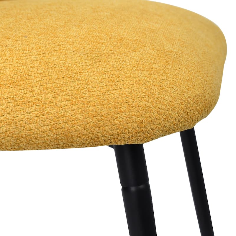 Upholstered Modern Dining Chair Cutout Back Kitchen Chairs(Set of 2)