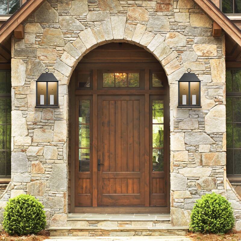 Black Modern Integrated LED Indoor/Outdoor Wall Lantern Sconce