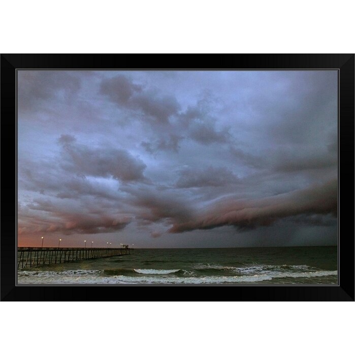 Stormy Sky Over Ocean Oak Island North Carolina Black Framed Print On Sale Overstock Stormy Sky Over Ocean Oak Island North Carolina Black Framed Print On Sale Overstock