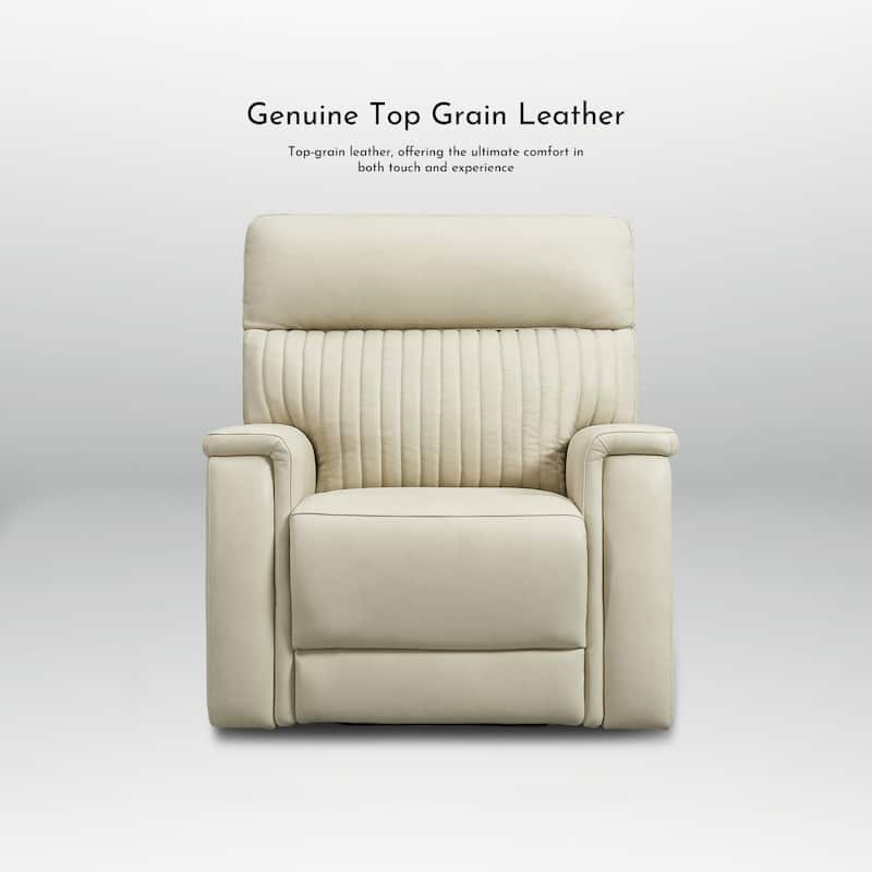 Leather Zero Gravity Power Recliner with Power Headrest and Power Lumbar,USB&USB-C Port