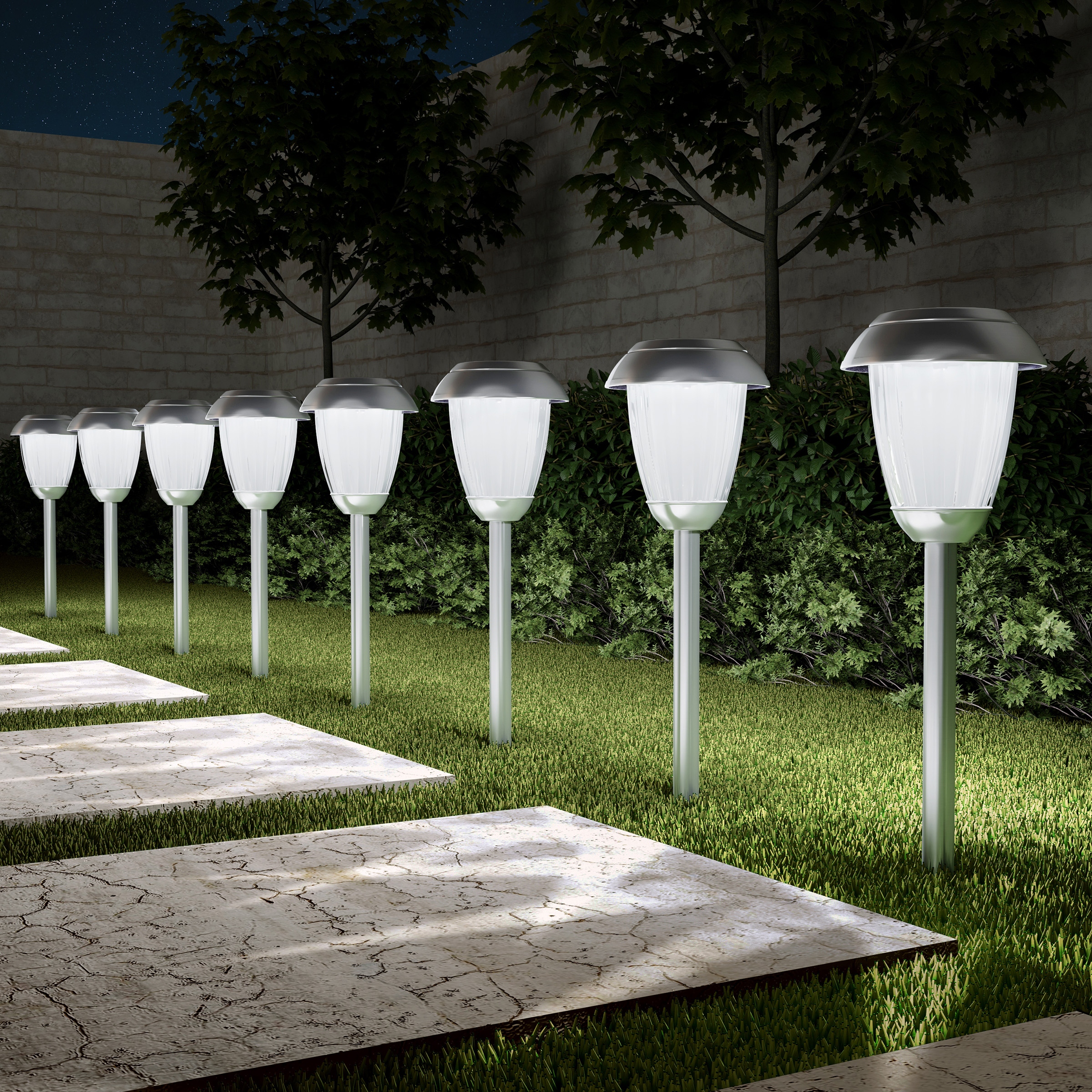One stop gardens solar led pathway lights hot sale