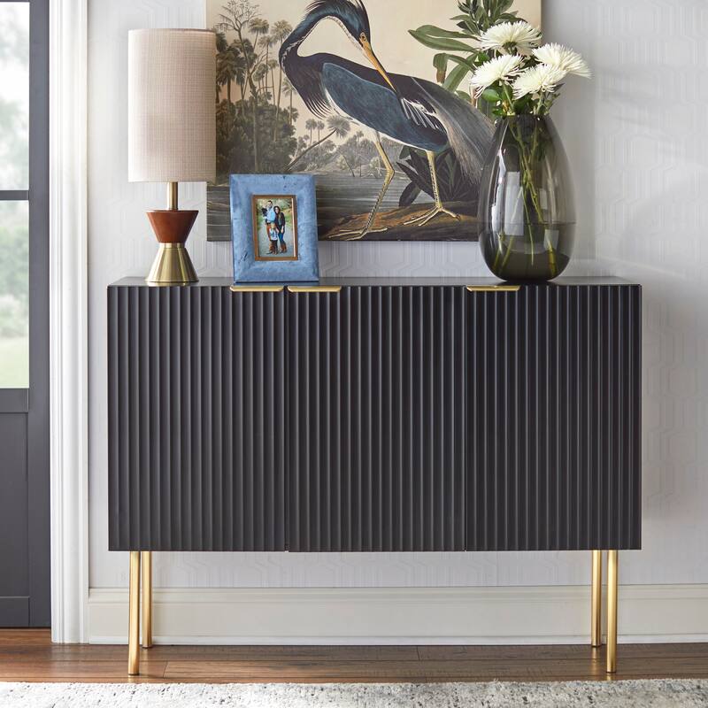 Lifestorey Valen Channel Front Sideboard - Black