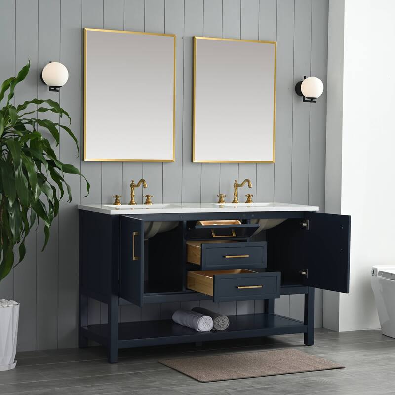 Sudio Design Arlo 54" Double Bathroom Vanity - 54" Double Sink
