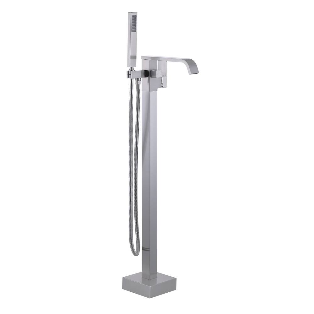 WOWOW Waterfall Single-Handle Freestanding Tub Faucet with Handshower