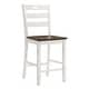 preview thumbnail 11 of 15, Jonah Farmhouse Wood Ladder Back Counter Height Chairs by Furniture of America (Set of 2)