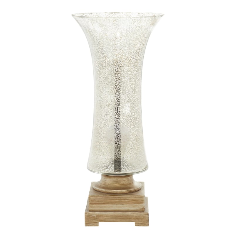 Glass Room Uplight with Gold Base - Set of 2 Silver - Roche River Decor - Silver