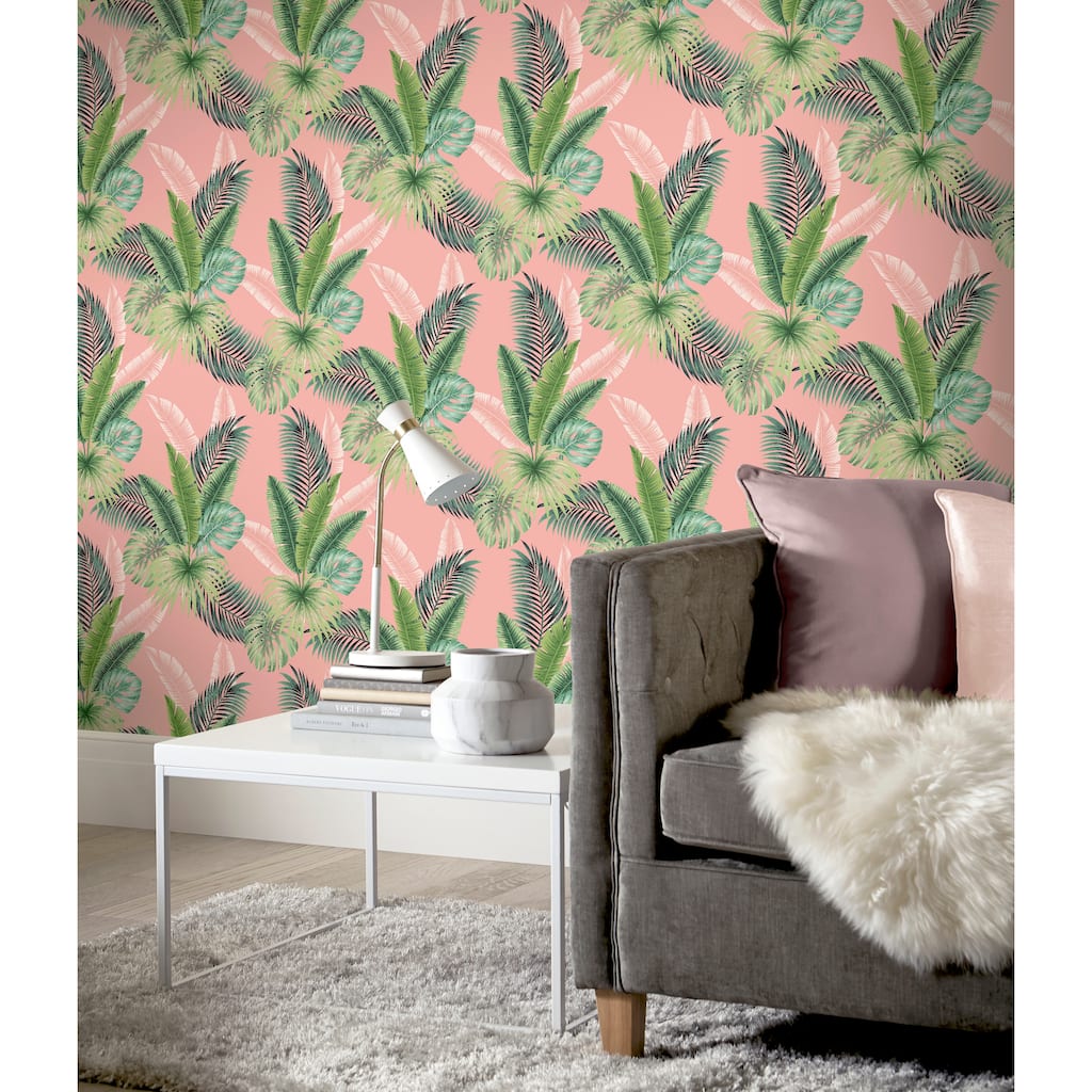Arthouse Miami Navy Palms Wallpaper
