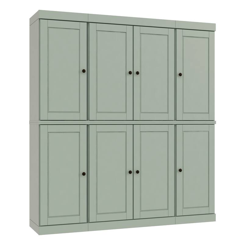 Palace Imports 100% Solid Wood Pantry Cabinet, Raised Panel Doors, Adjustable Shelves, 65" Wide, 71.5" Tall - 65" x 71.5"
