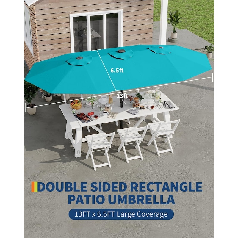 Coromose 13ft Large Patio Umbrella, for Pool Deck Garden Backyard